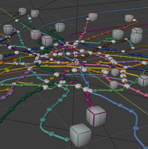 Représentation du modele 3D sans les couleurs de la carte du métro de Paris que vous retrouvez en realité augmentée si vous scannez la carte navigo